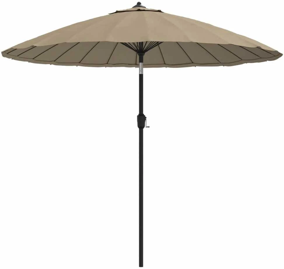 Lauko skėtis nuo saulės su aliuminio stulpu, taupe, 270cm