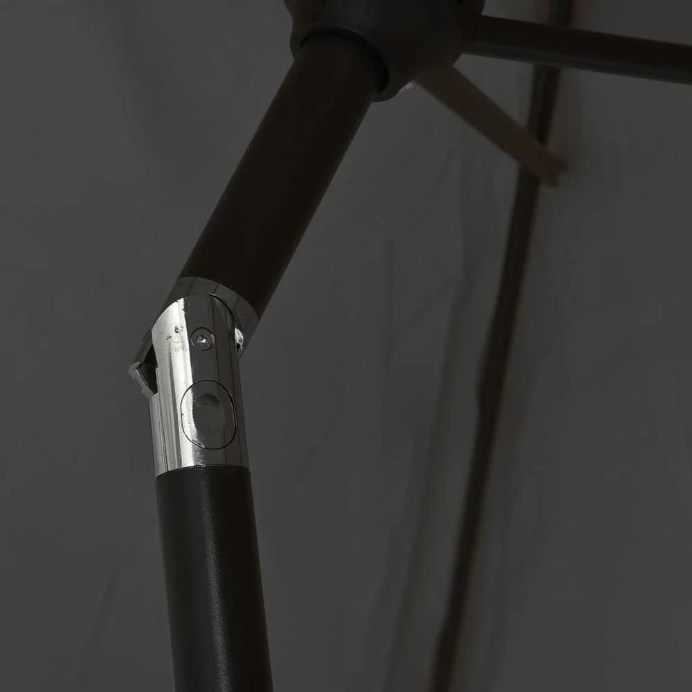 Lauko skėtis su metaliniu stulpu, antracito, 300x200cm