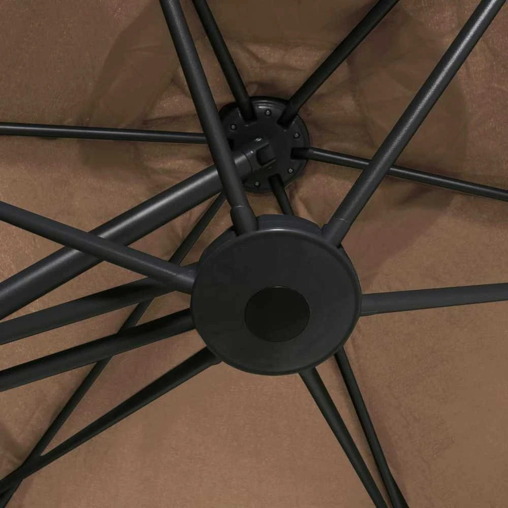 Sodo skėtis nuo saulės su plieniniu stulpu, taupe, 300cm
