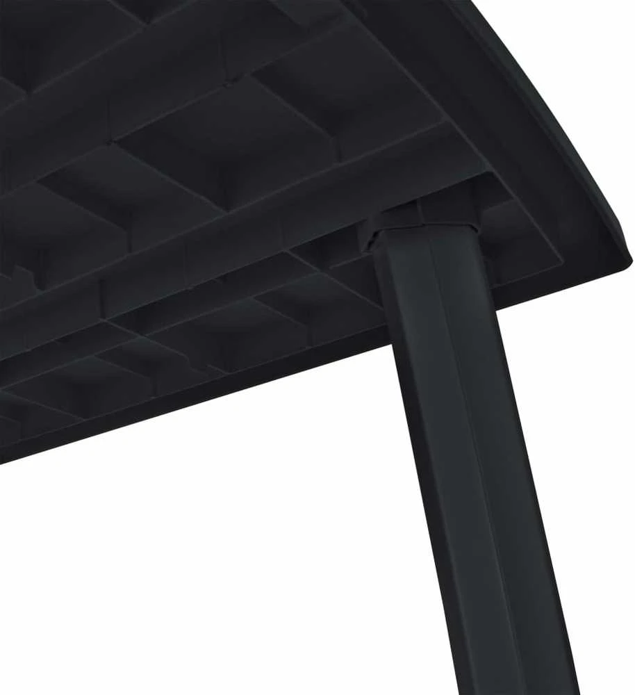 Lauko baldų komplektas Lauko valgomojo baldų komplektas, 9d., antracito, plastikas