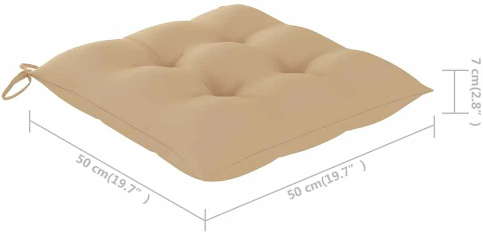 Lauko valgomojo kėdės su pagalvėlėmis, 2vnt., akacijos masyvas