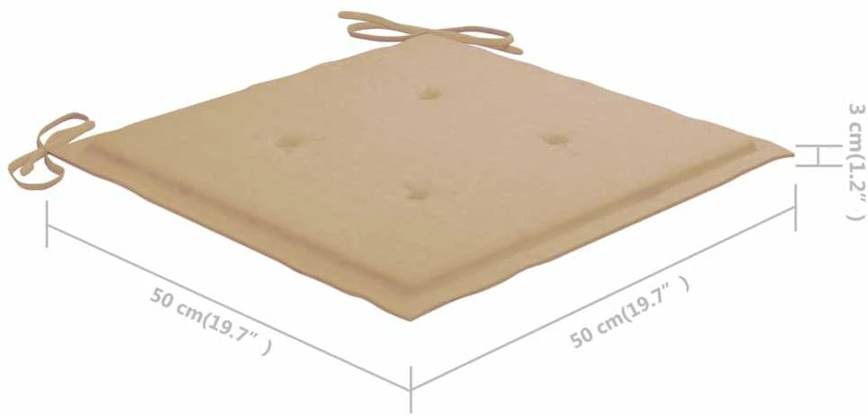 Lauko valgomojo kėdės su pagalvėlėmis, 3vnt., akacijos masyvas