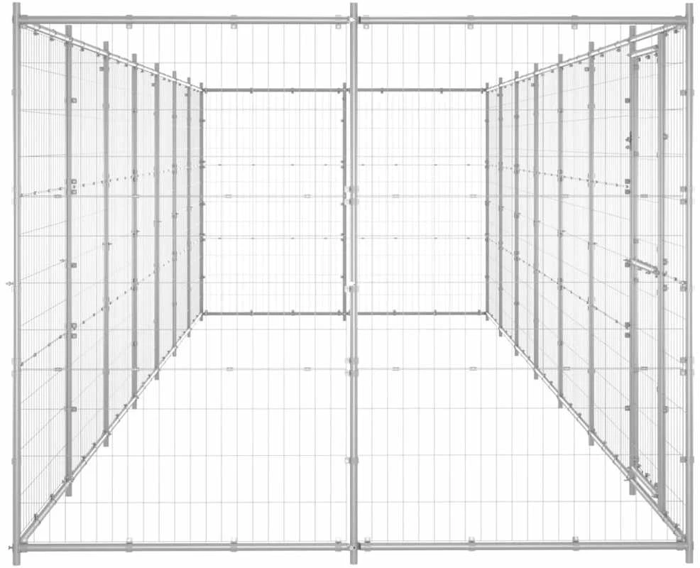 Lauko voljeras šunims, galvanizuotas plienas, 16,94m²