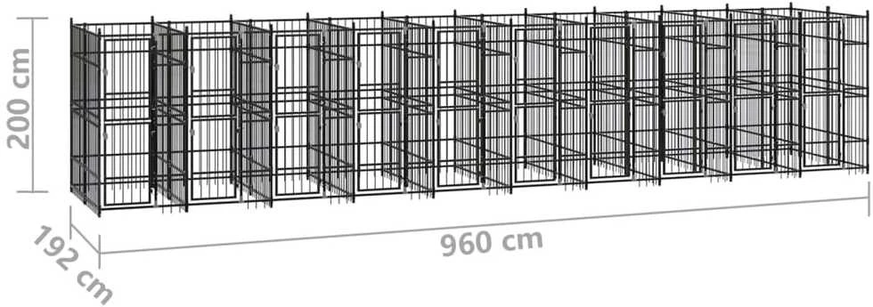 Lauko voljeras šunims, plienas, 18,43m²