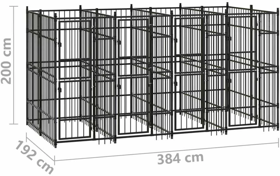 Lauko voljeras šunims, plienas, 7,37m²