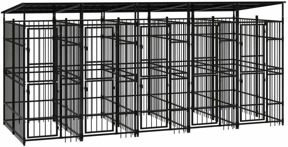 Lauko voljeras šunims su stogu, plienas, 9,22m²