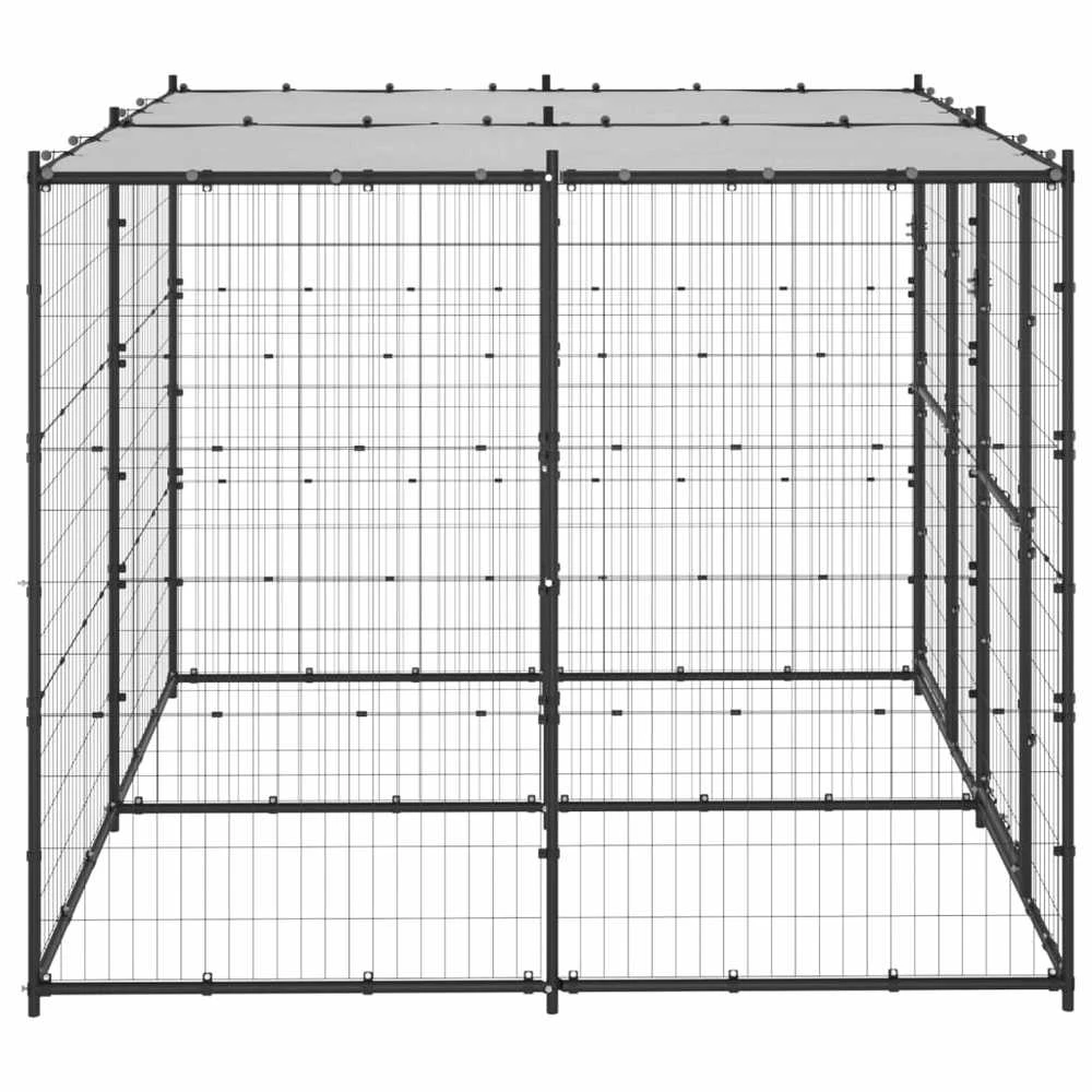 Lauko voljeras šunims su stogu, plienas, 4,84m²