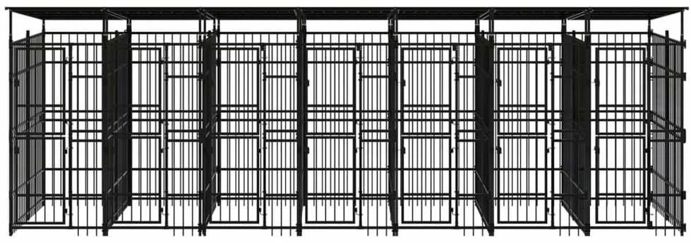 Lauko voljeras šunims su stogu, plienas, 12,9m²