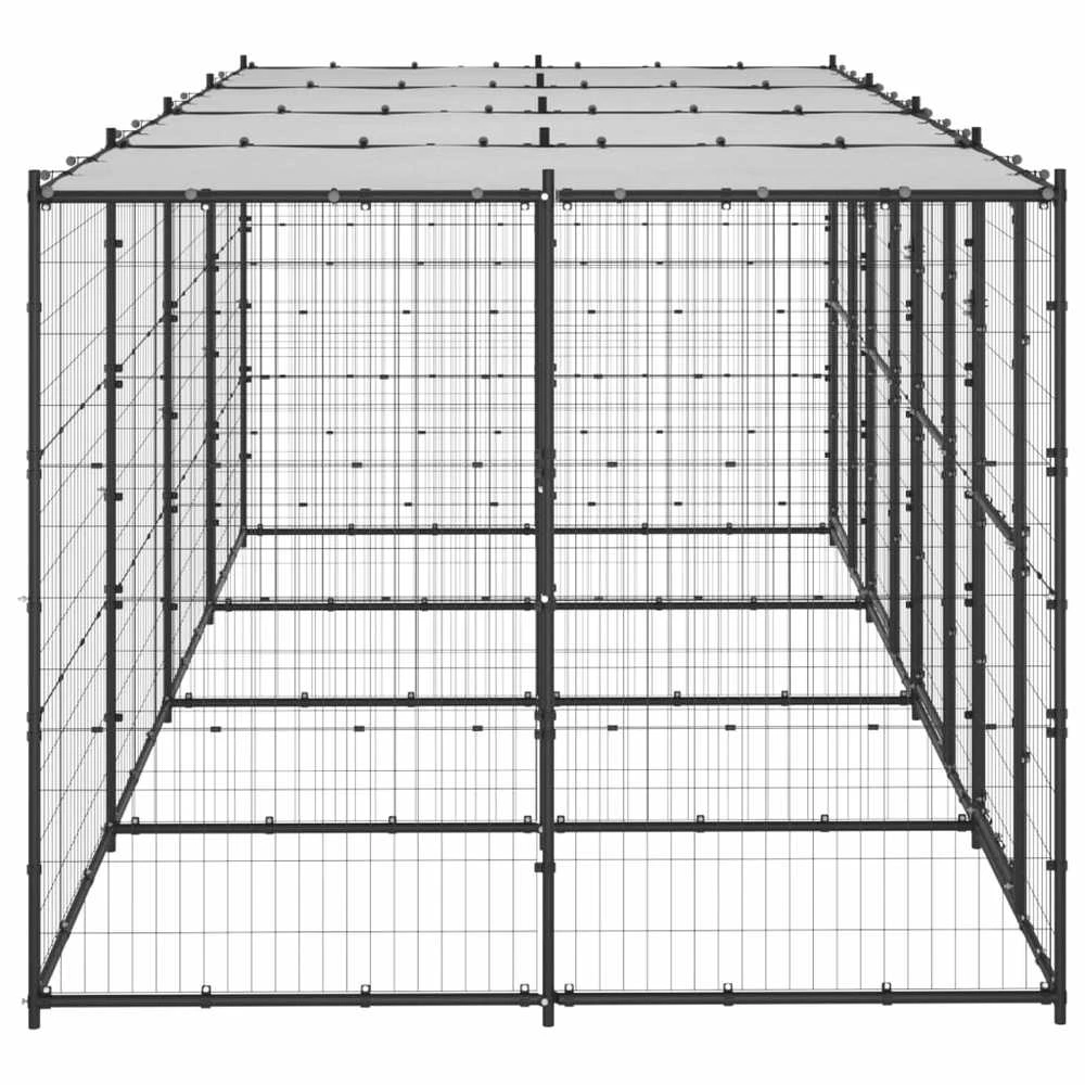 Lauko voljeras šunims su stogu, plienas, 9,68m²