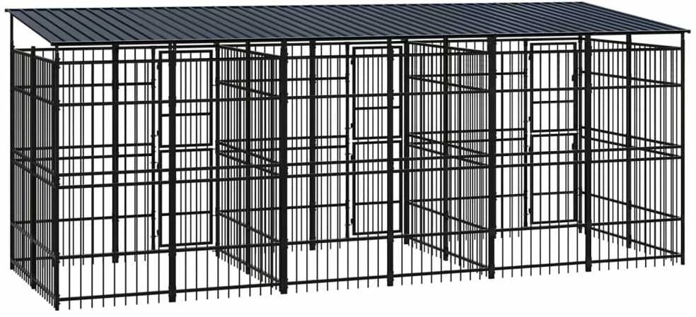 Lauko voljeras šunims su stogu, plienas, 11,06m²
