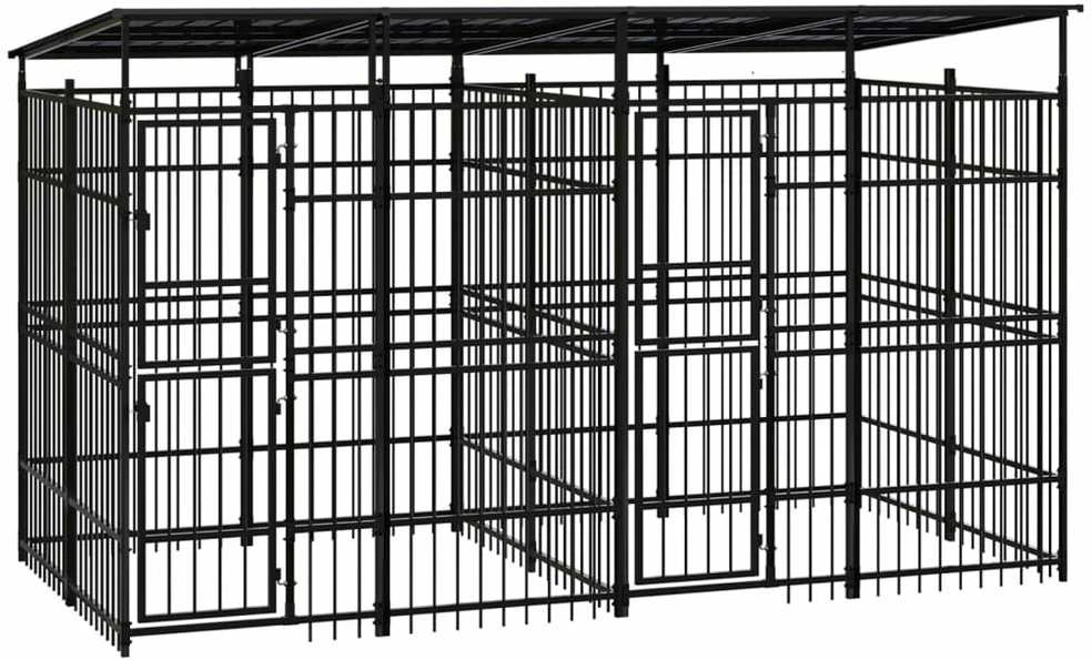 Lauko voljeras šunims su stogu, plienas, 7,37m²