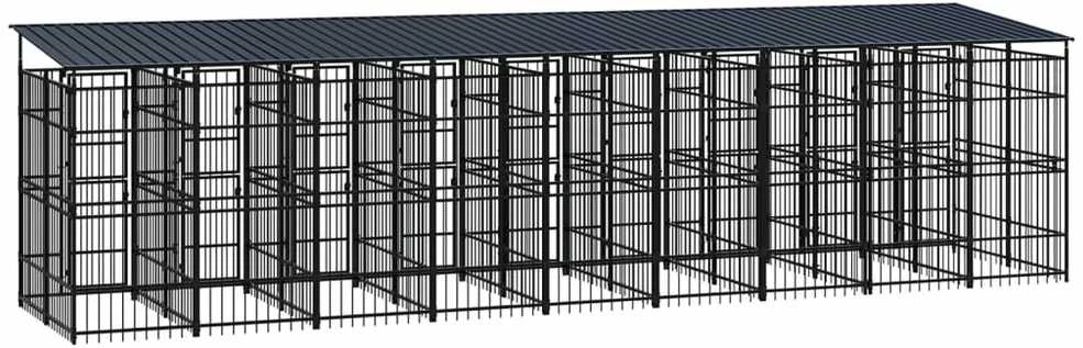 Lauko voljeras šunims su stogu, plienas, 16,59m²