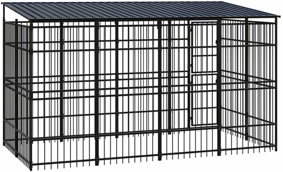 Lauko voljeras šunims su stogu, plienas, 7,37m²