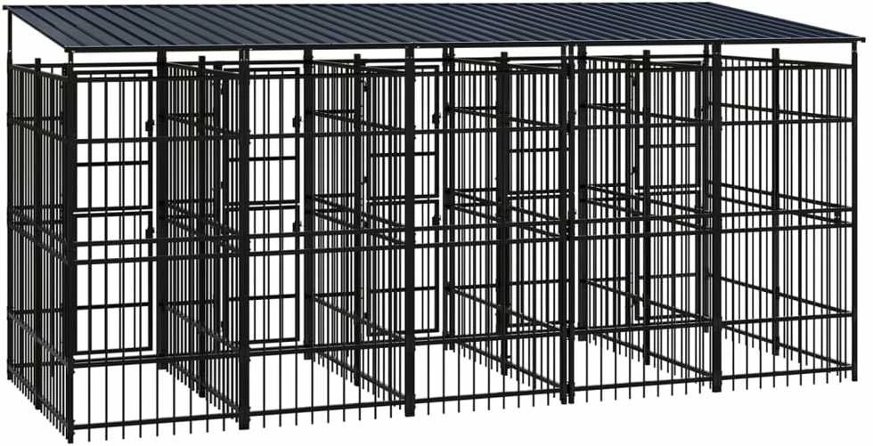 Lauko voljeras šunims su stogu, plienas, 9,22m²