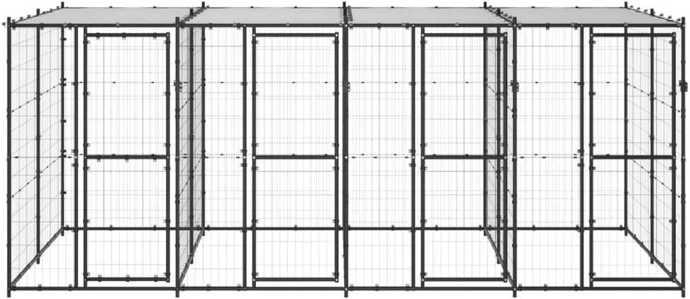 Lauko voljeras šunims su stogu, plienas, 9,68m²