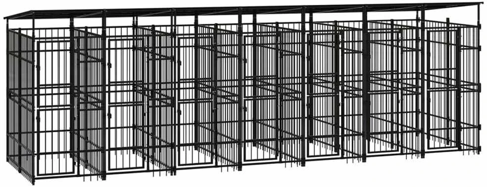 Lauko voljeras šunims su stogu, plienas, 12,9m²