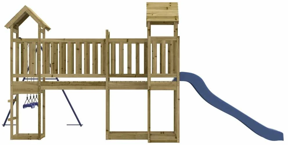 Lauko žaidimų aikštelės komplektas, impregnuota pušies mediena