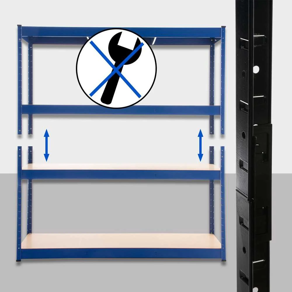 Mville CLP įstatomas stelažas 160x60x180 cm, mėlynas