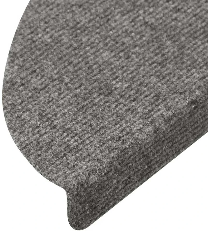 Lipnūs laiptų kilimėliai, 10vnt., pilki, 65x22,5x3,5cm