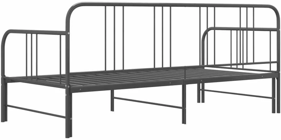 Ištraukiamos sofos-lovos rėmas, pilkas, 90x200cm, metalas