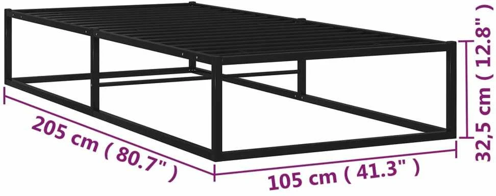 Lovos rėmas, juodos spalvos, 100x200cm, metalas