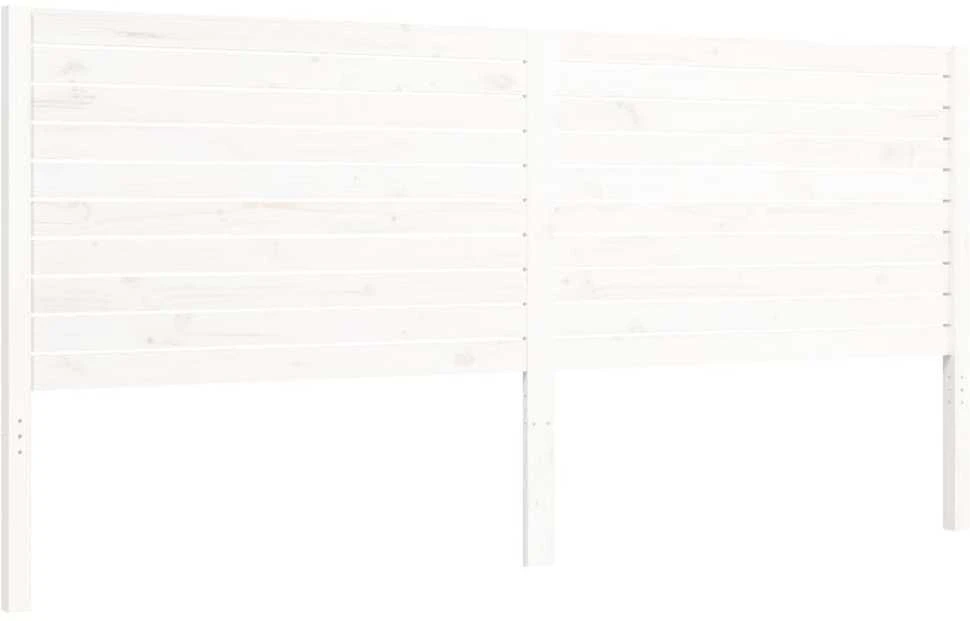 Lovos rėmas su galvūgaliu, baltas, 200x200cm, medienos masyvas