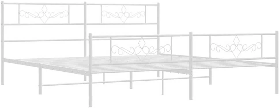 Lova Lovos rėmas su galvūgaliu/kojūgaliu, baltas, 193x203cm, metalas