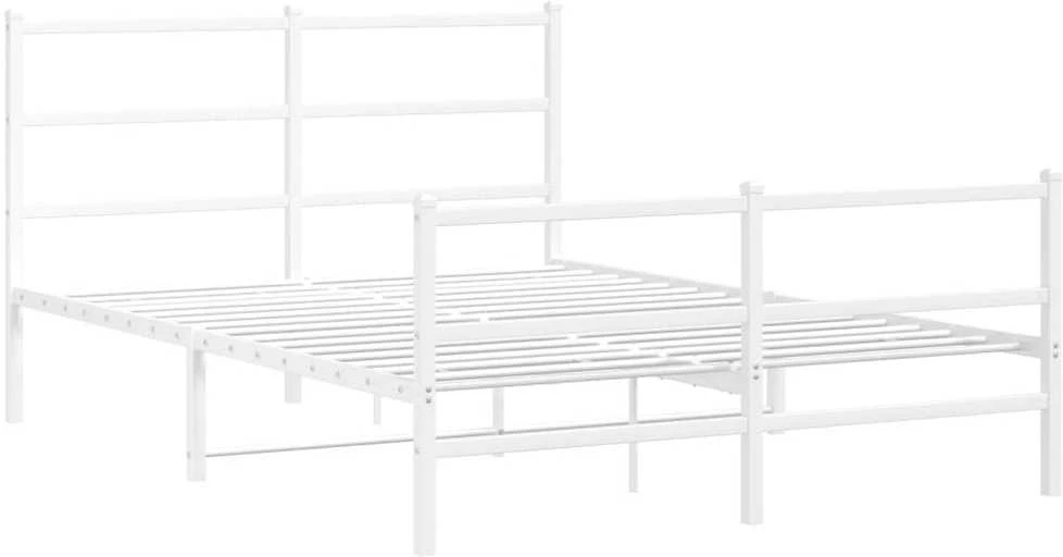 Lova Lovos rėmas su galvūgaliu/kojūgaliu, baltas, 135x190cm, metalas