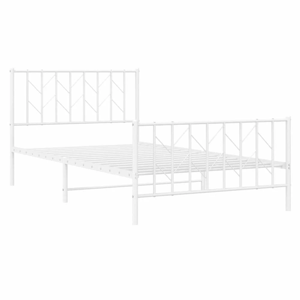 Lova Lovos rėmas su galvūgaliu/kojūgaliu, baltas, 107x203cm, metalas
