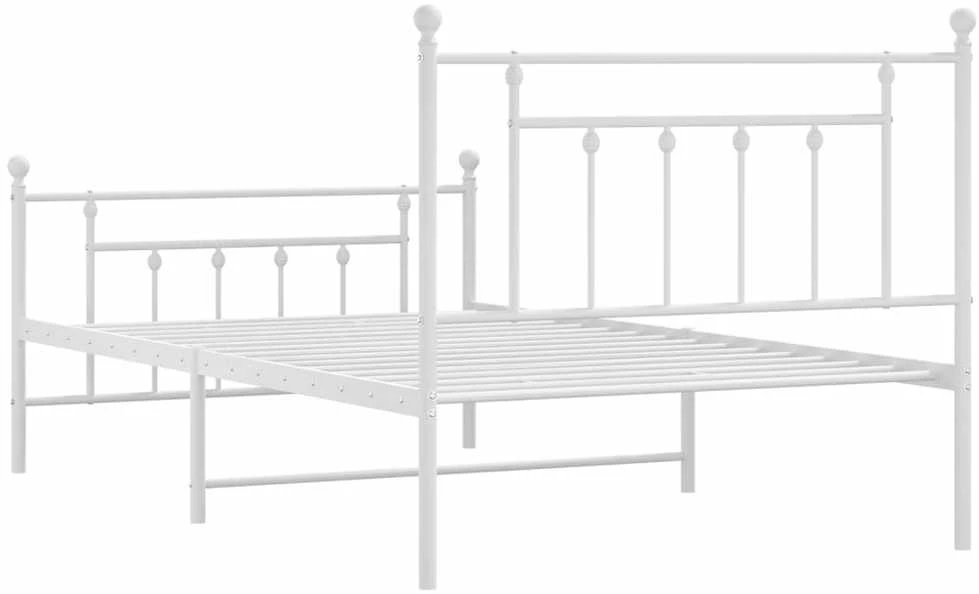 Lova Lovos rėmas su galvūgaliu/kojūgaliu, baltas, 107x203cm, metalas