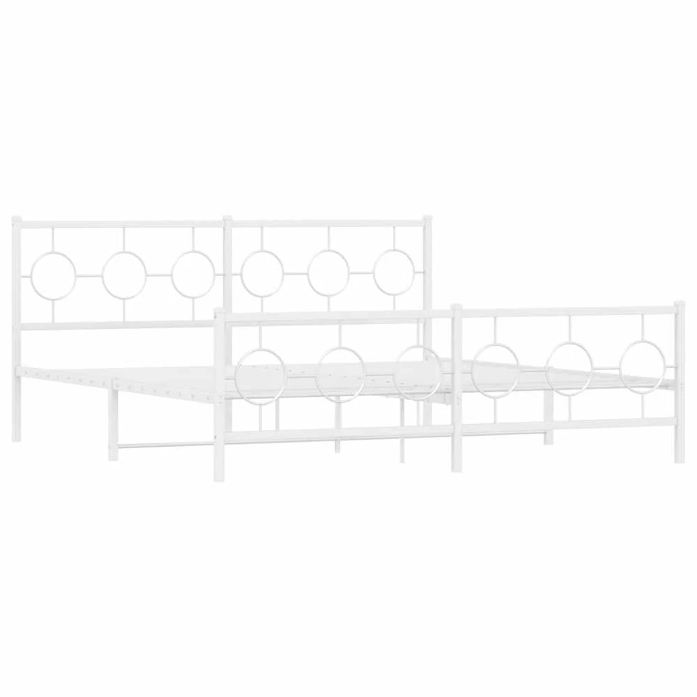 Lova Lovos rėmas su galvūgaliu/kojūgaliu, baltas, 183x213cm, metalas