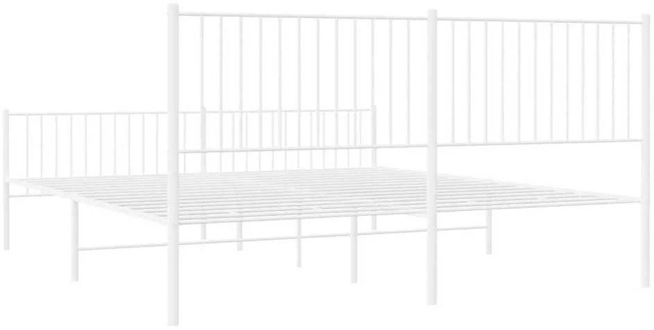 Lova Lovos rėmas su galvūgaliu/kojūgaliu, baltas, 193x203cm, metalas
