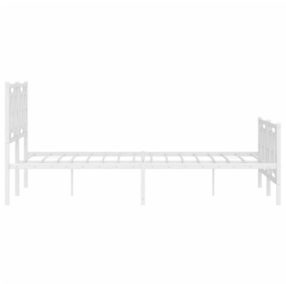 Lova Lovos rėmas su galvūgaliu/kojūgaliu, baltas, 135x190cm, metalas