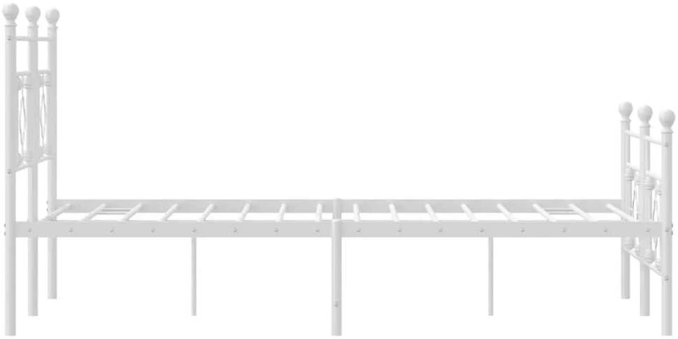 Lovos rėmas su galvūgaliu/kojūgaliu, baltas, 140x200cm, metalas