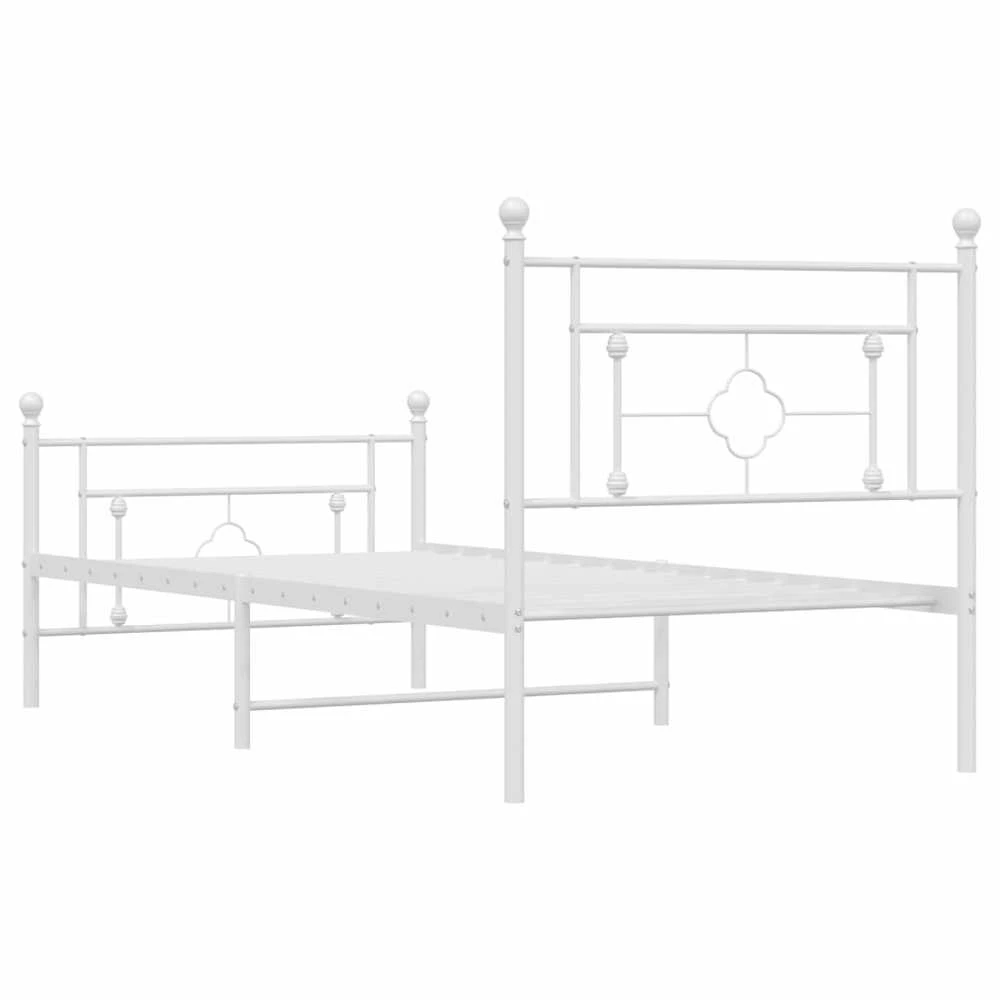Lova Lovos rėmas su galvūgaliu/kojūgaliu, baltas, 100x190cm, metalas