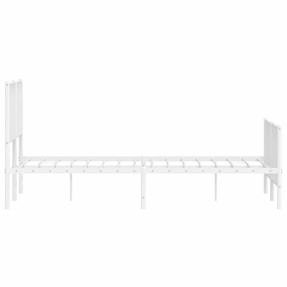 Lova Lovos rėmas su galvūgaliu/kojūgaliu, baltas, 135x190cm, metalas