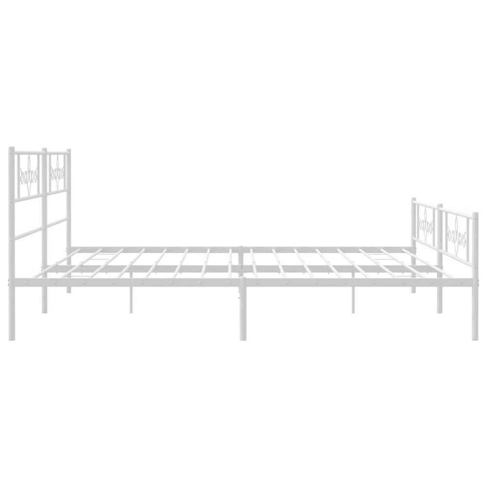 Lova Lovos rėmas su galvūgaliu/kojūgaliu, baltas, 183x213cm, metalas