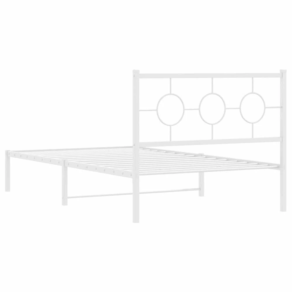 Lova Lovos rėmas su galvūgaliu/kojūgaliu, baltas, 107x203cm, metalas