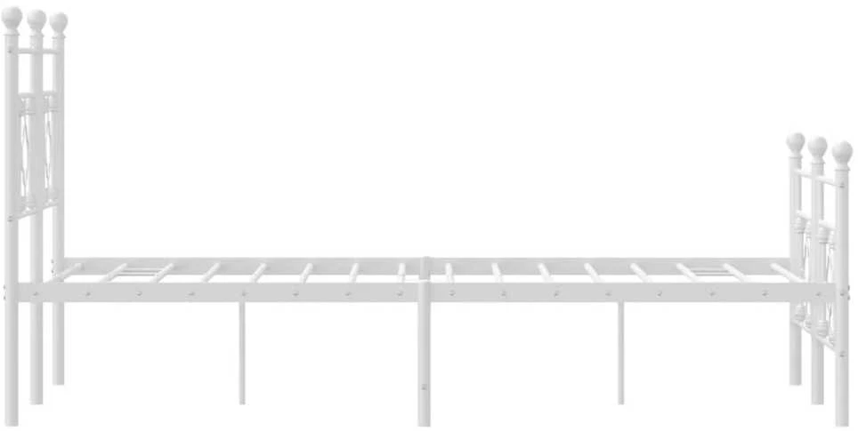 Lovos rėmas su galvūgaliu/kojūgaliu, baltas, 120x200cm, metalas