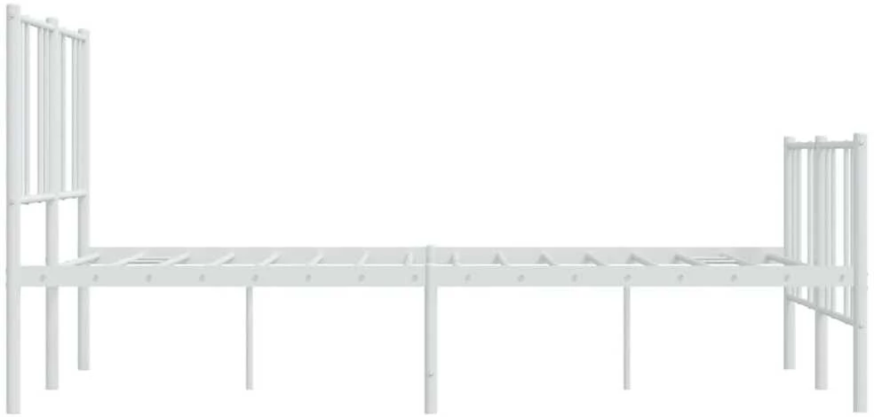 Lovos rėmas su galvūgaliu/kojūgaliu, baltas, 160x200cm, metalas