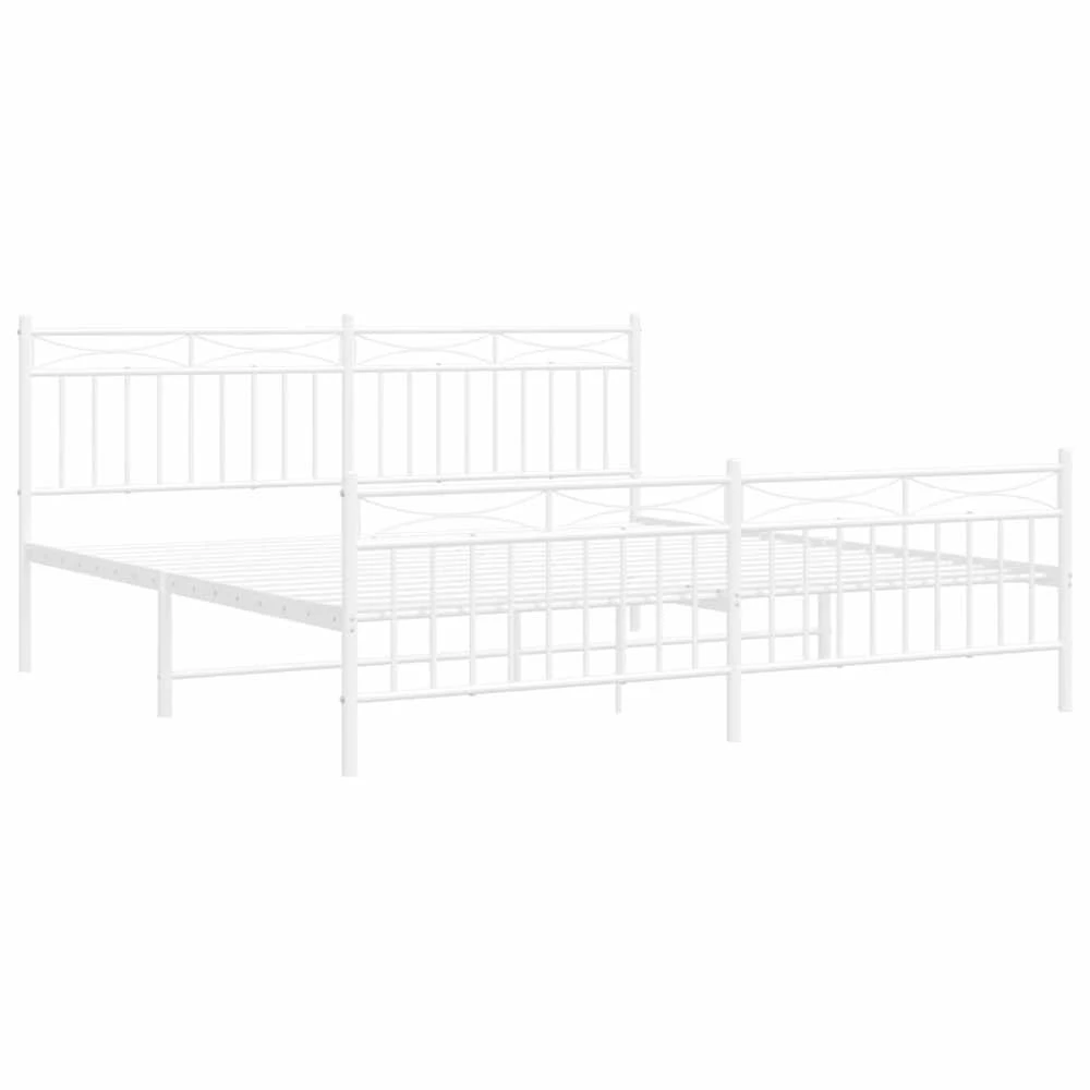 Lova Lovos rėmas su galvūgaliu/kojūgaliu, baltas, 183x213cm, metalas