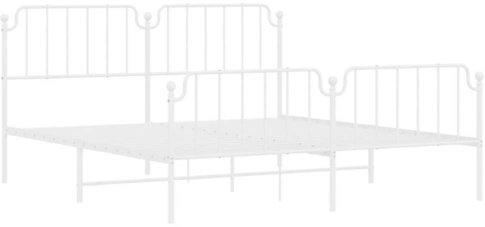 Lova Lovos rėmas su galvūgaliu/kojūgaliu, baltas, 183x213cm, metalas