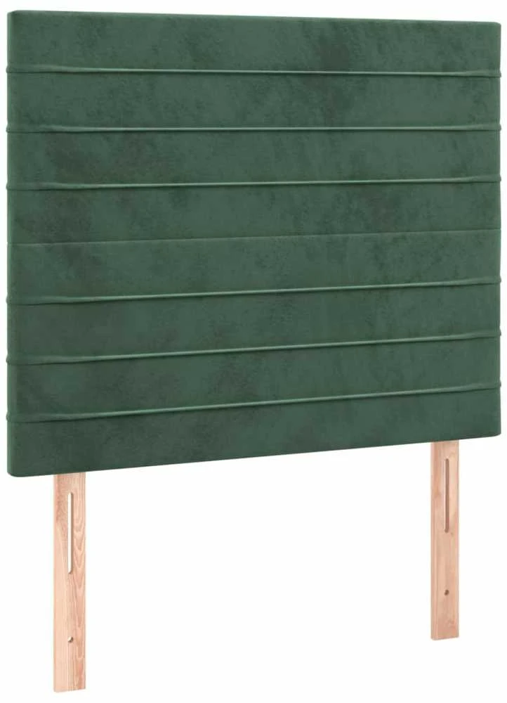 Lovos rėmas be čiužinio tamsiai žalias 90x190 cm aksomas
