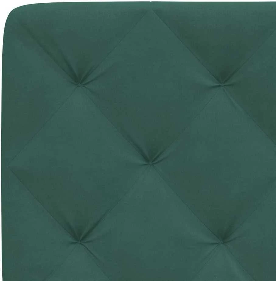 Lovos rėmas su galvūgaliu, tamsiai žalias, 90x200 cm, aksomas