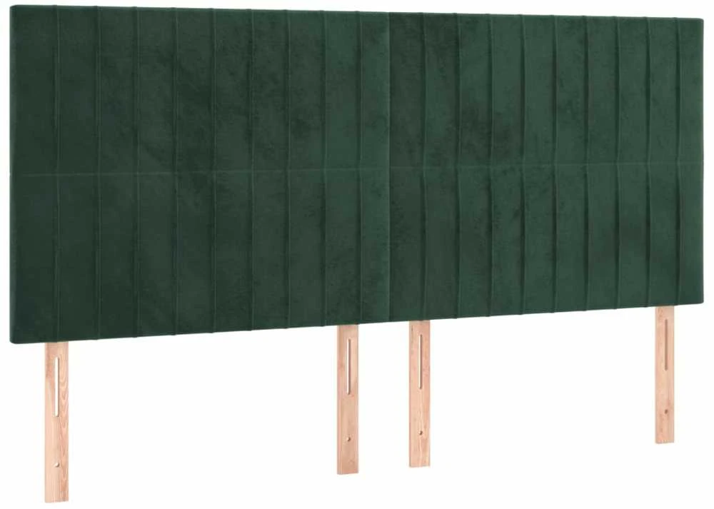 Lovos rėmas be čiužinio tamsiai žalias 200x200 cm aksomas