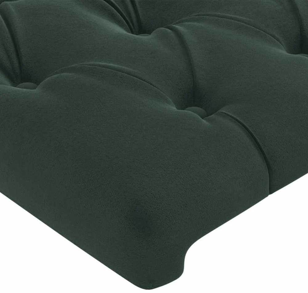 Lovos rėmas be čiužinio tamsiai žalias 200x200 cm aksomas