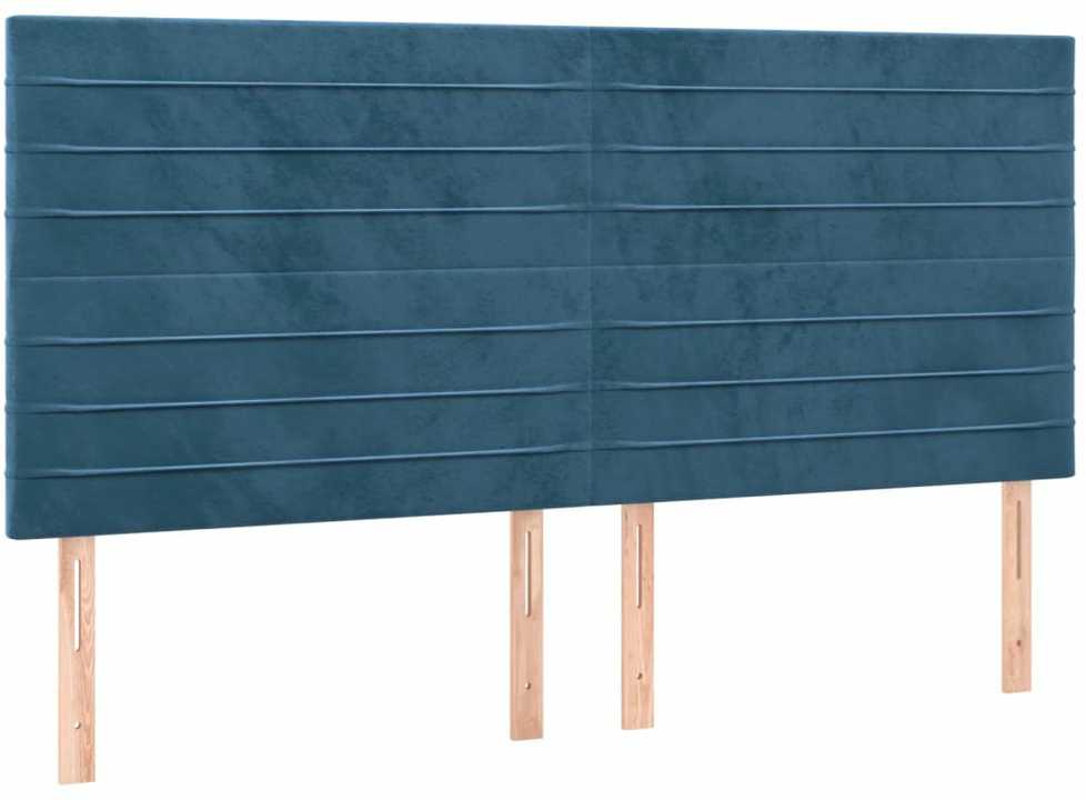Lovos rėmas be čiužinio tamsiai mėlynas 160x200 cm aksomas