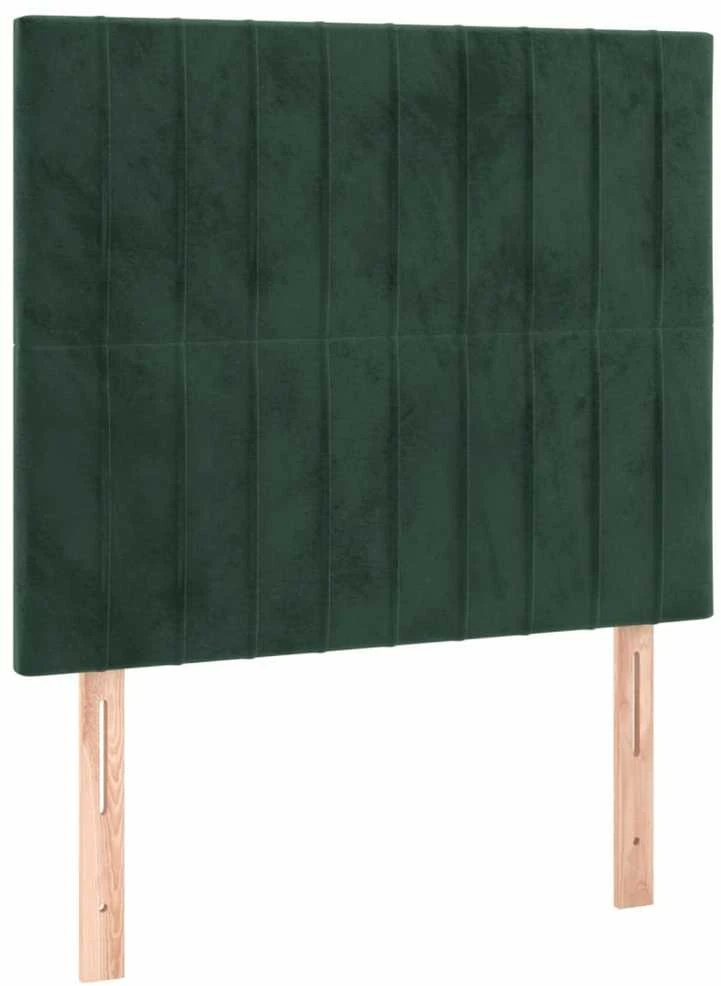 Lovos rėmas be čiužinio, tamsiai žalias, 80x200cm, aksomas