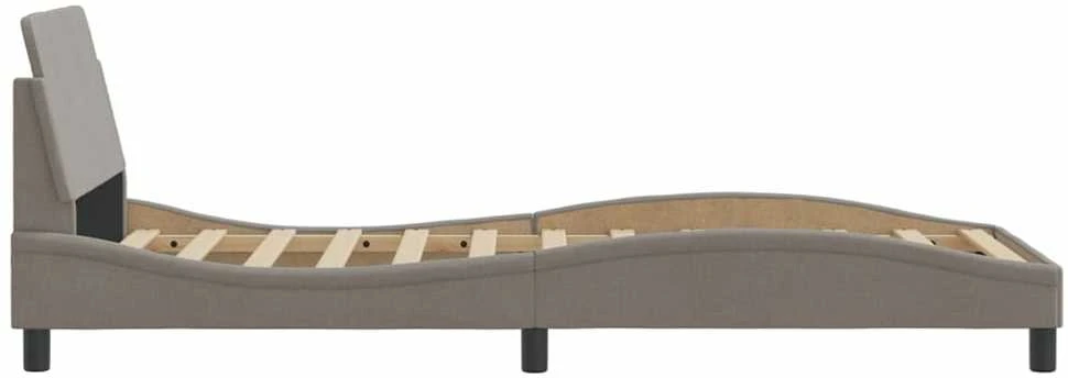 Lovos rėmas su galvūgaliu, taupe spalvos, 80x200cm, audinys