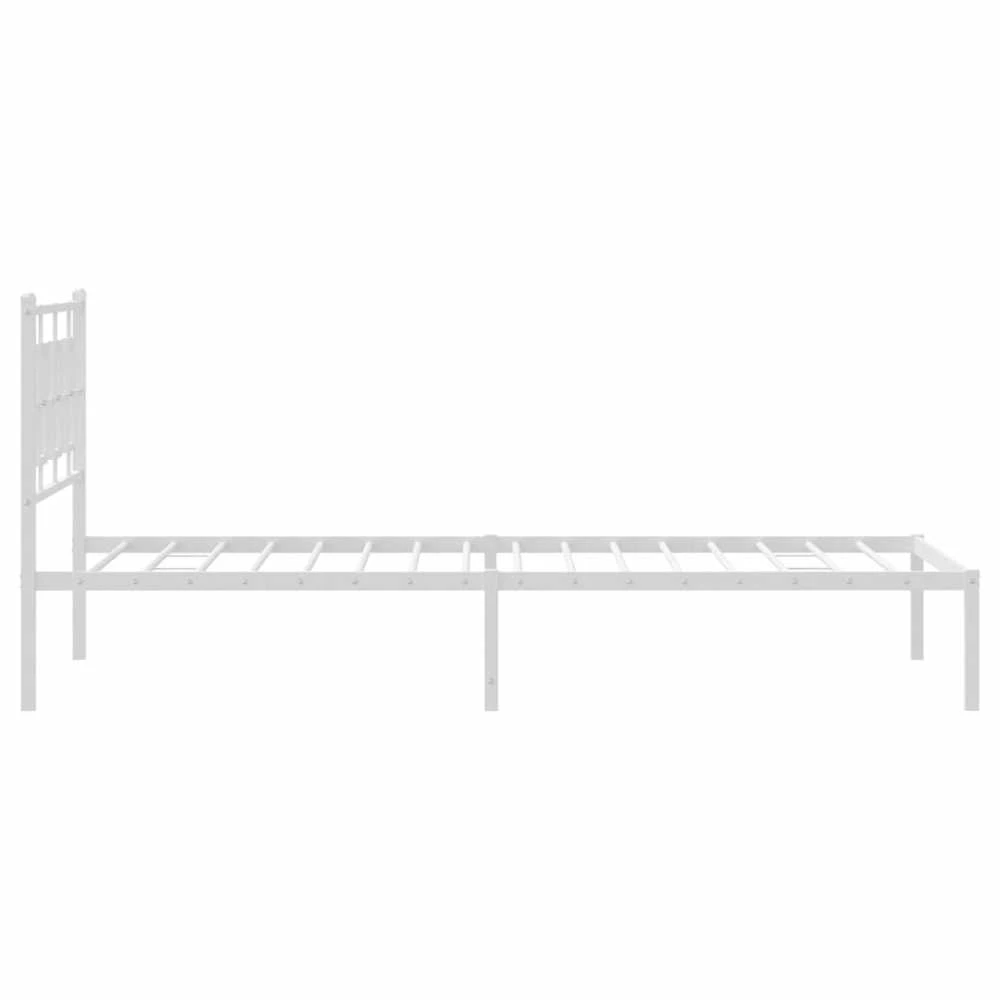 Lova Metalinis lovos rėmas su galvūgaliu, baltos spalvos, 107x203cm